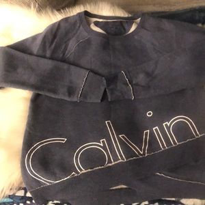 Calvin Klein performance sweatshirt soft cozy material blue color never worn